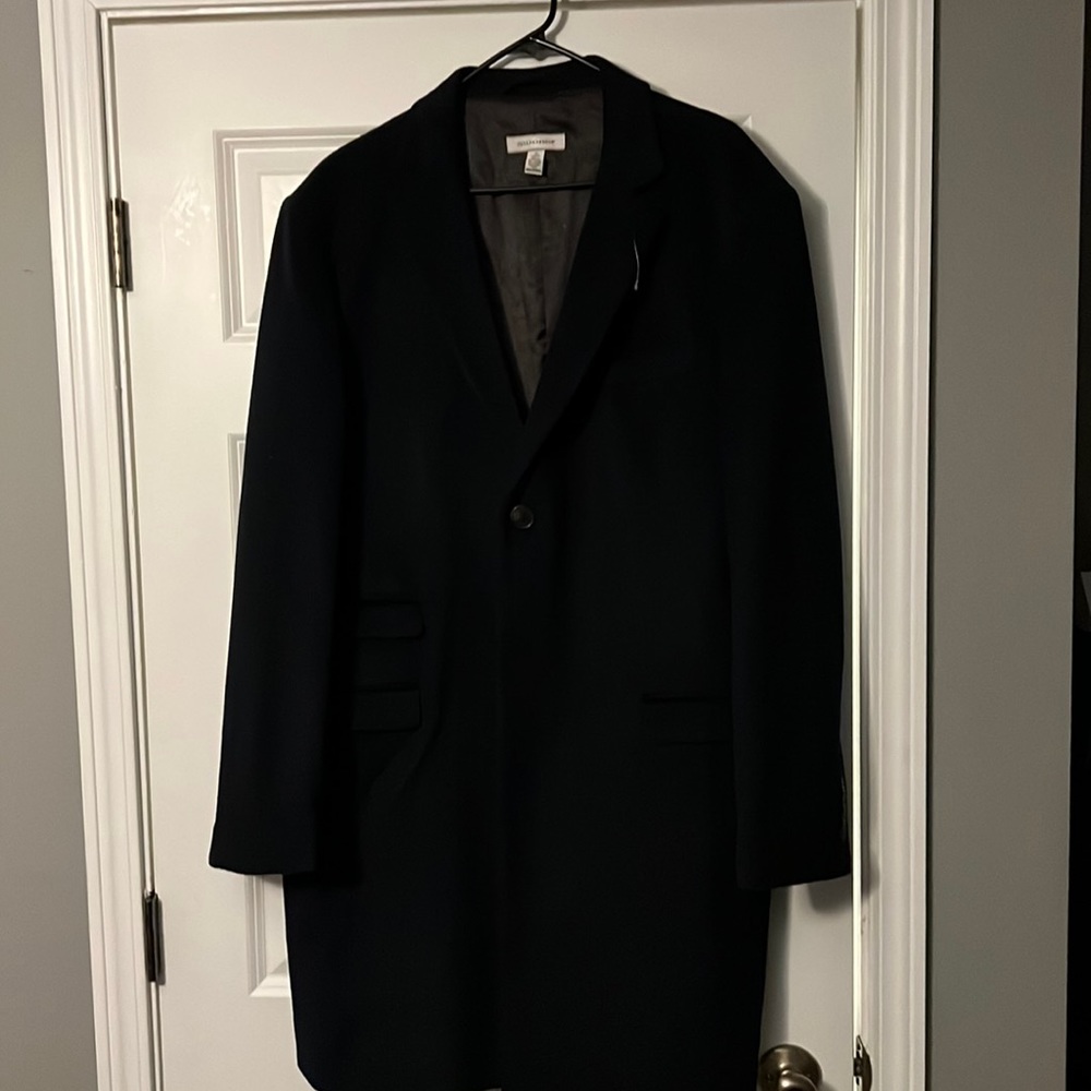 Mens wool long winter coat